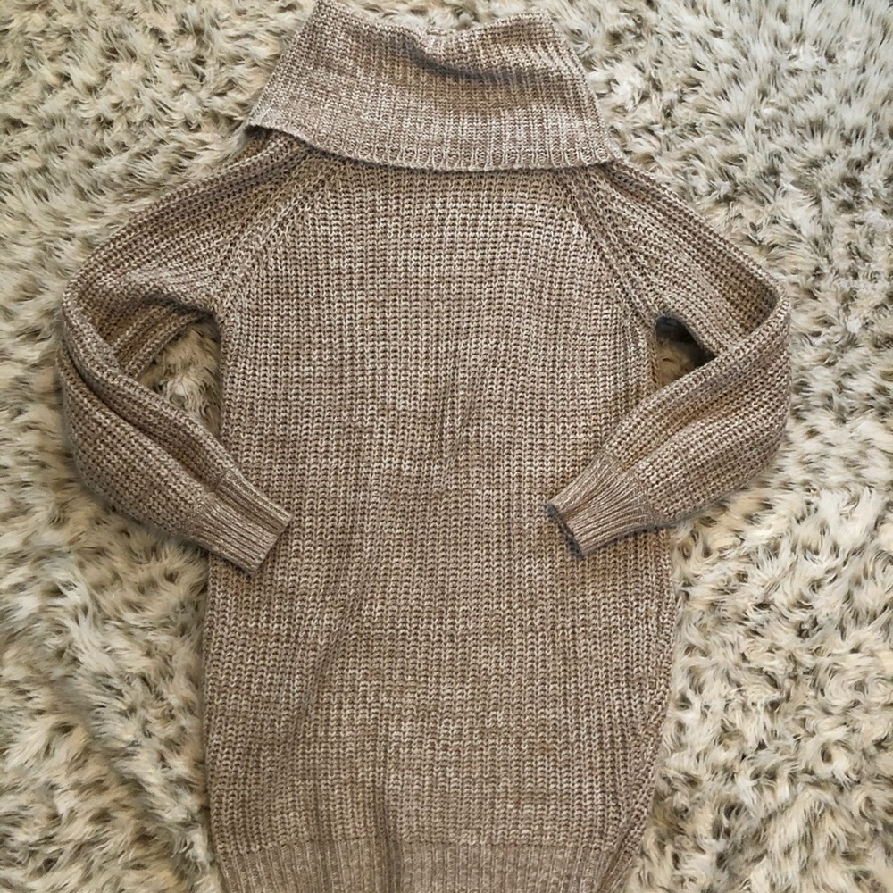 Chunky turtleneck sweater dress